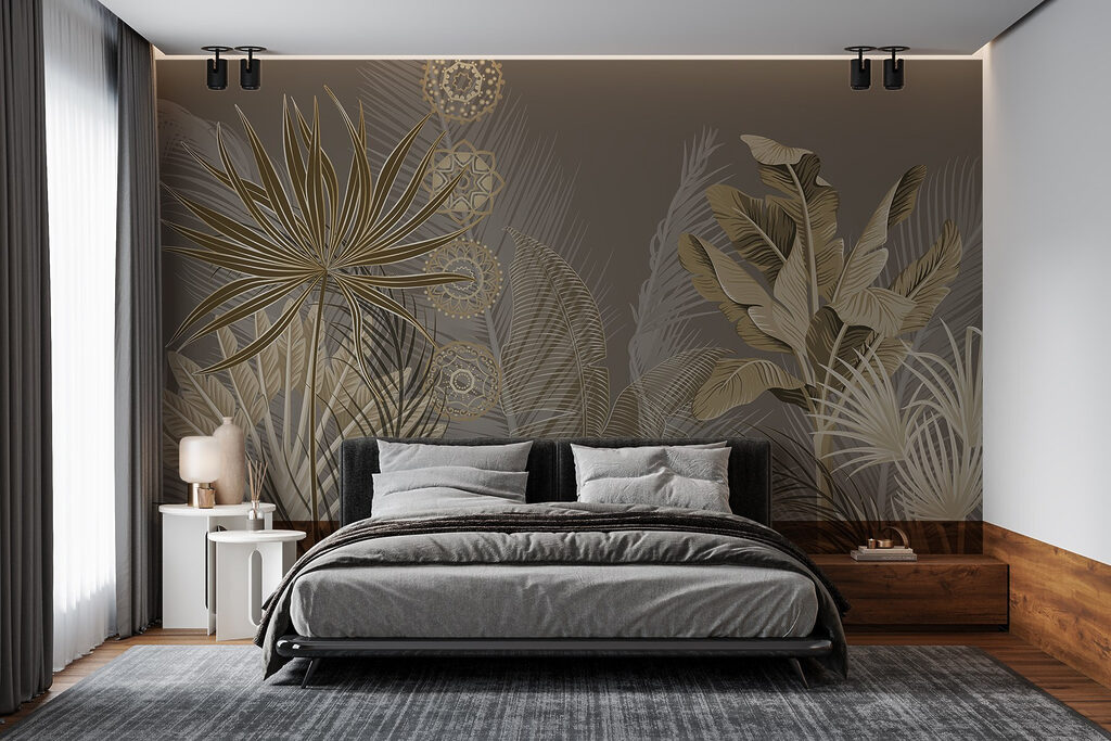 Tropische vormen met sierlijnen — interieur 1