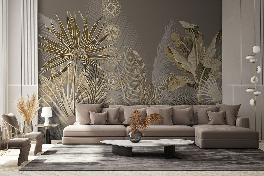 Tropische vormen met sierlijnen — interieur 3