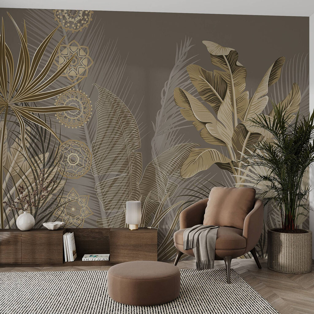 Tropische vormen met sierlijnen — interieur 4