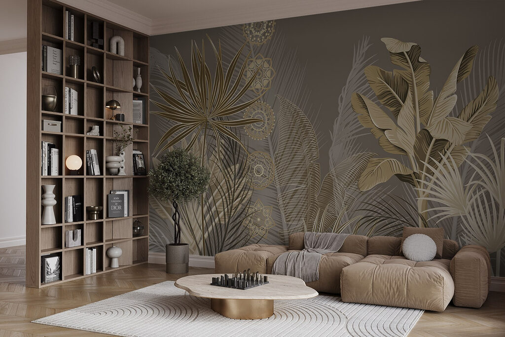 Tropische vormen met sierlijnen — interieur 6