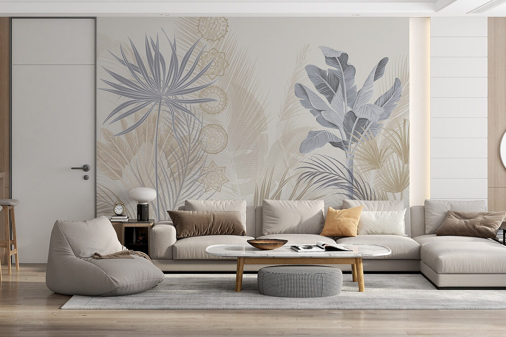 Tropische vormen met sierlijnen — interieur 5