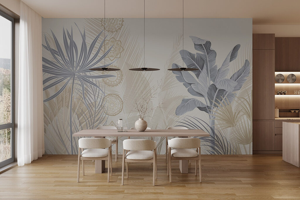 Tropische vormen met sierlijnen — interieur 6