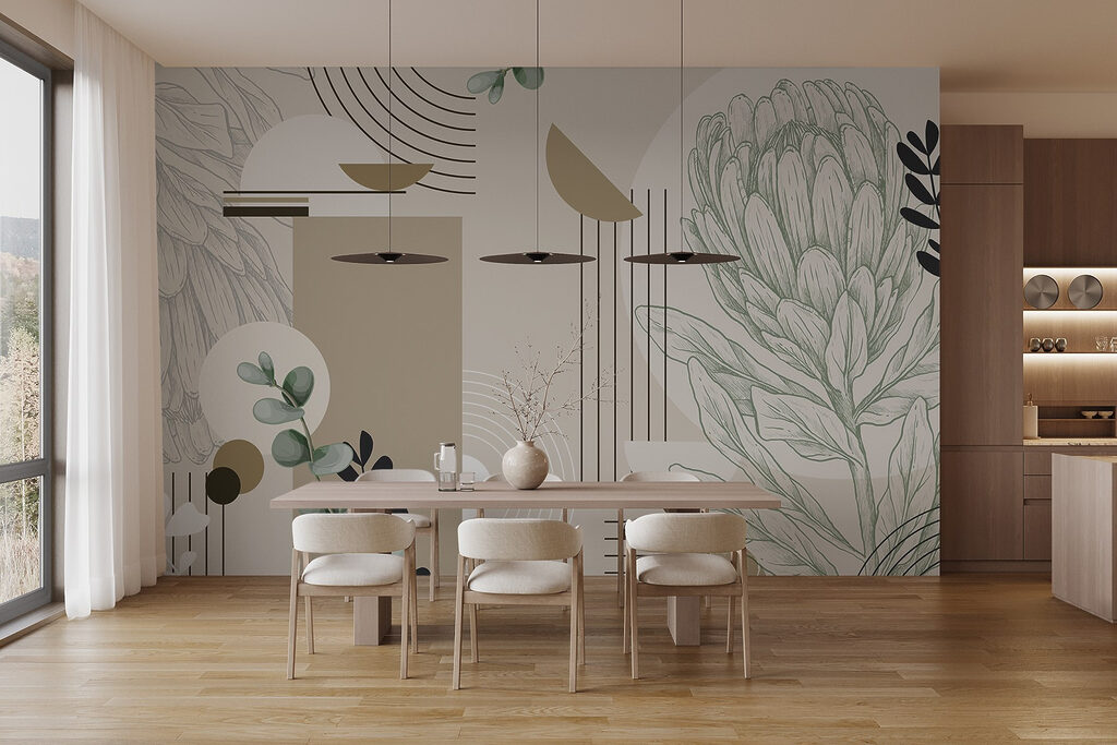 Artisjoklijnen tussen beige vlakken — interieur 6