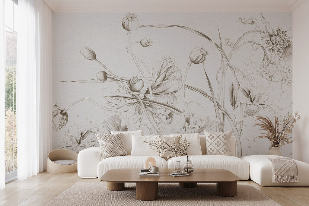 Veldbloemen in dunne lijnen — interieur 3