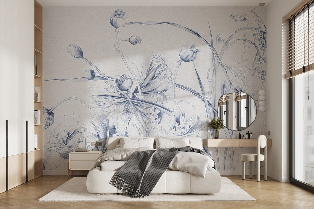 Veldbloemen in dunne lijnen — interieur 1