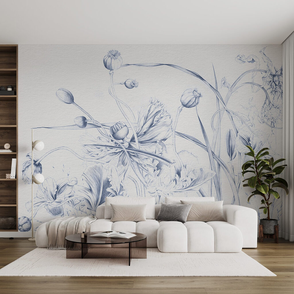 Veldbloemen in dunne lijnen — interieur 2