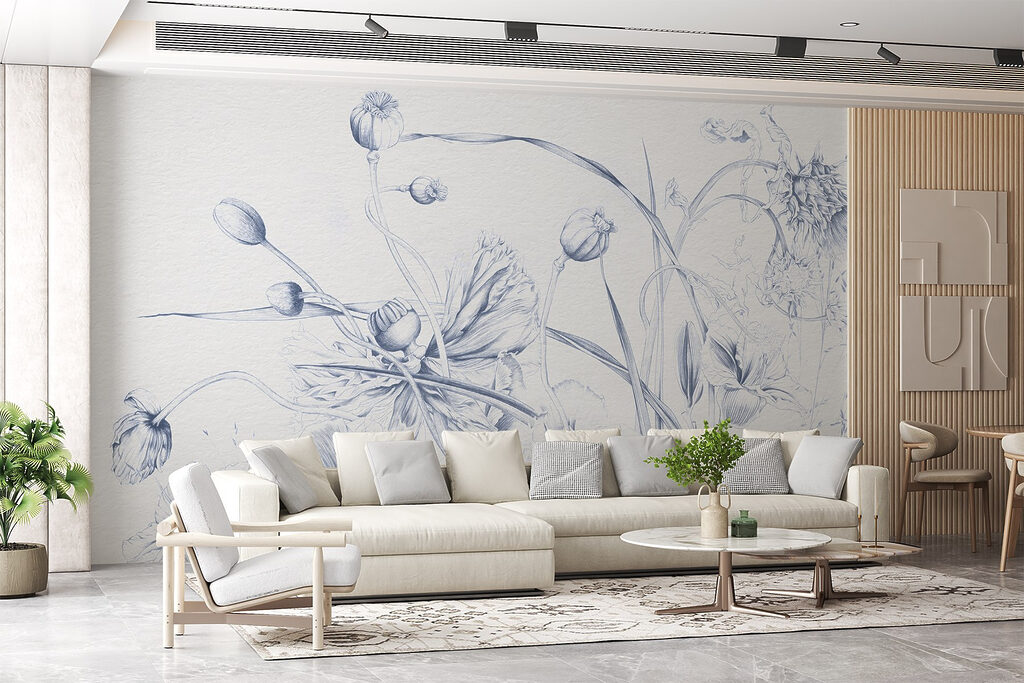 Veldbloemen in dunne lijnen — interieur 3