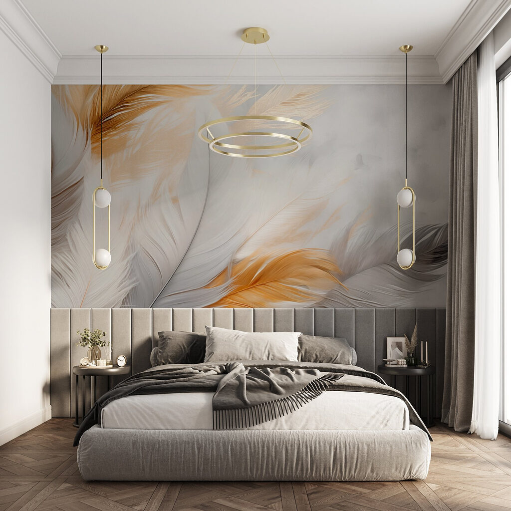 Witte veren naast gouden — interieur 3
