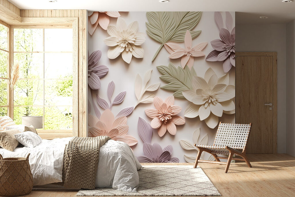 Kleurige bloemen als reliëf — interieur 3