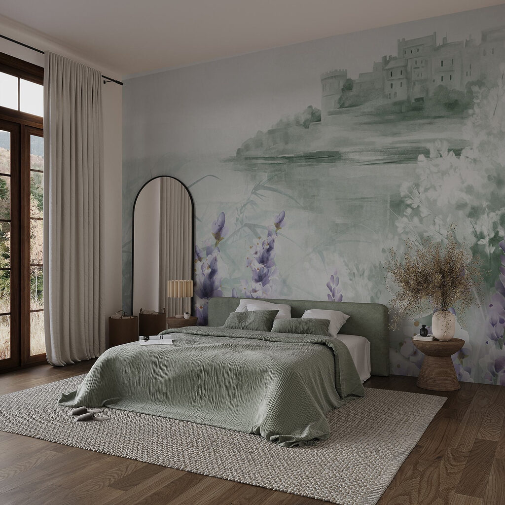 Paarse bloemen voor oeverhuisjes — interieur 2