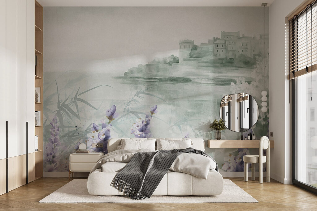 Paarse bloemen voor oeverhuisjes — interieur 4