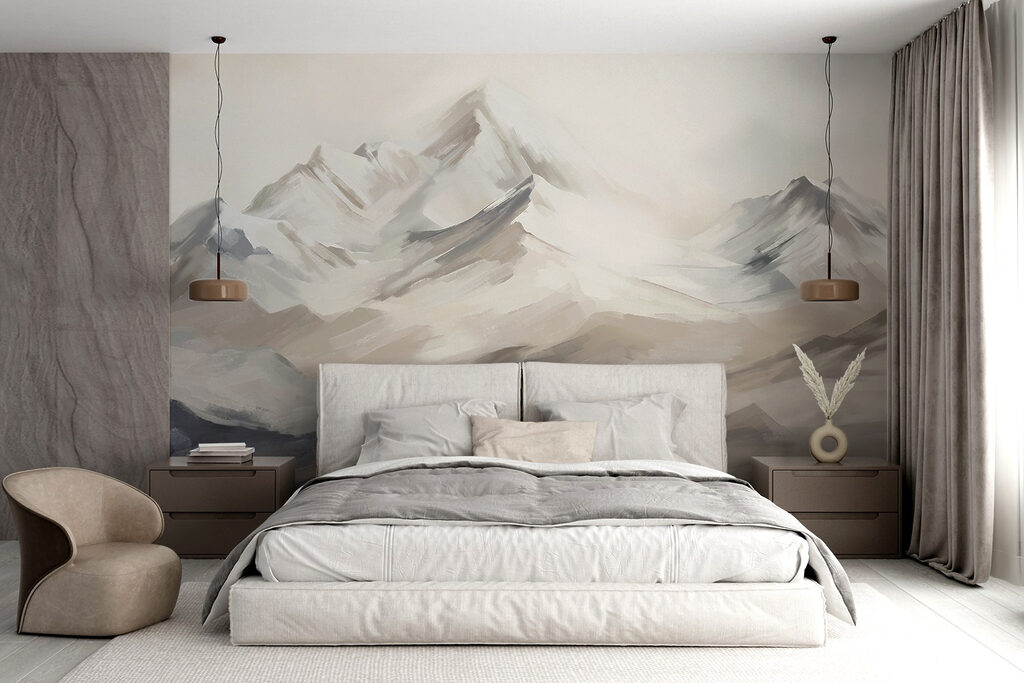 Schilderij van een bergketen — interieur 1