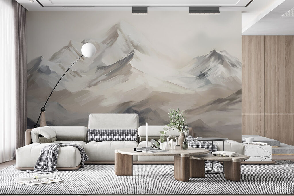 Schilderij van een bergketen — interieur 5