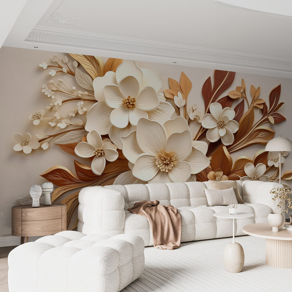 Bloemen met koperen bladlagen — interieur 3