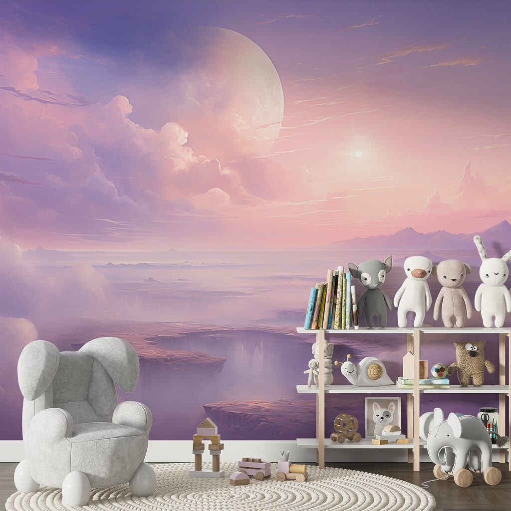 Landschap met wolken en een maan — interieur 3