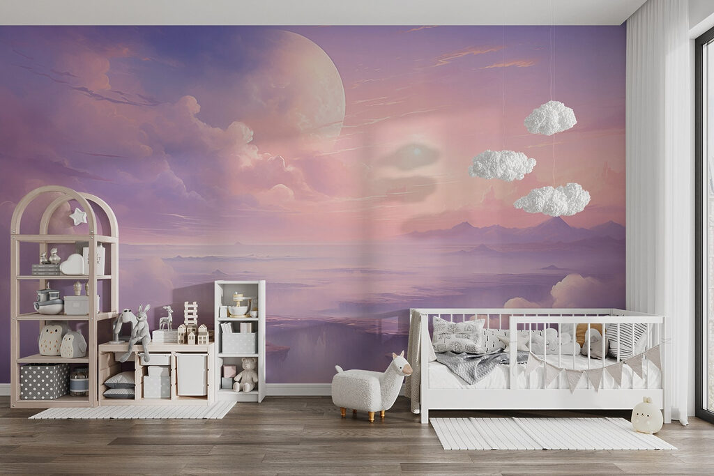 Landschap met wolken en een maan — interieur 4