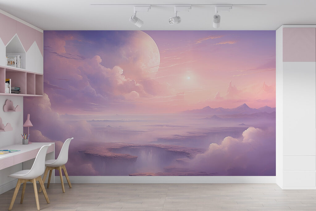 Landschap met wolken en een maan — interieur 5
