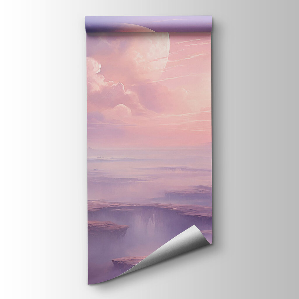 Landschap met wolken en een maan — productweergave