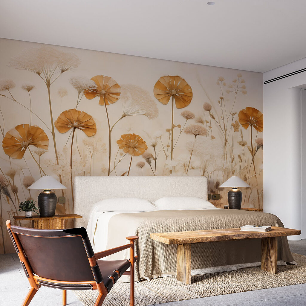 Gouden bloemen boven veldgras — interieur 2