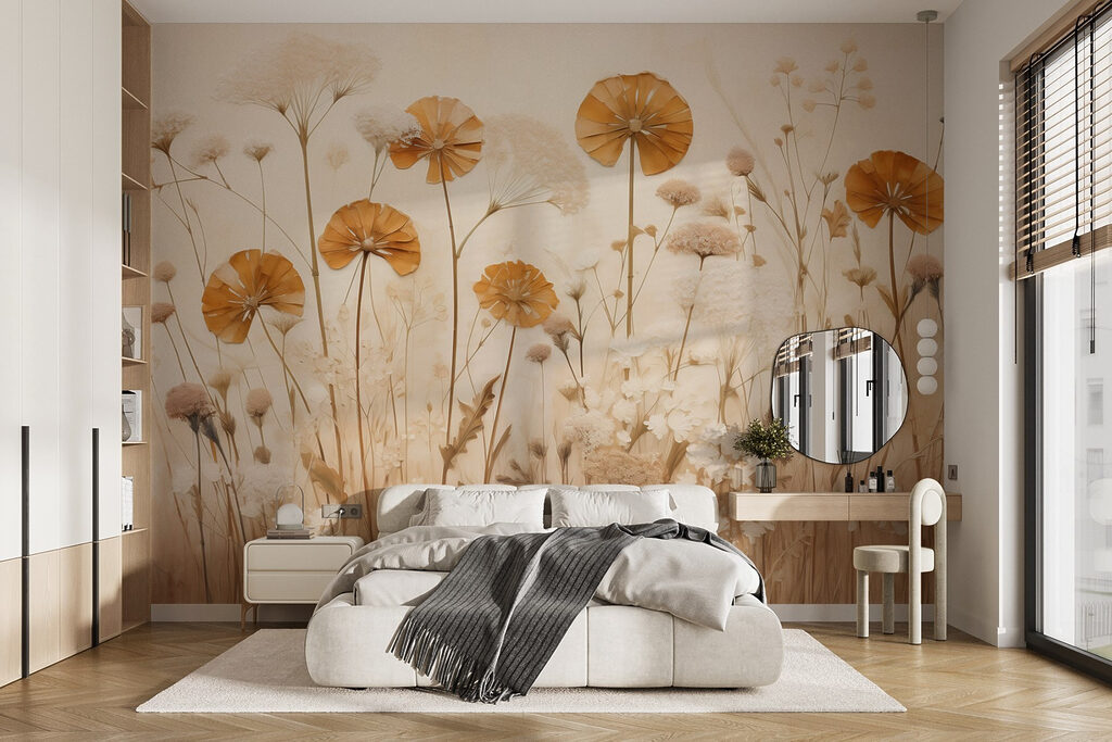 Gouden bloemen boven veldgras — interieur 3