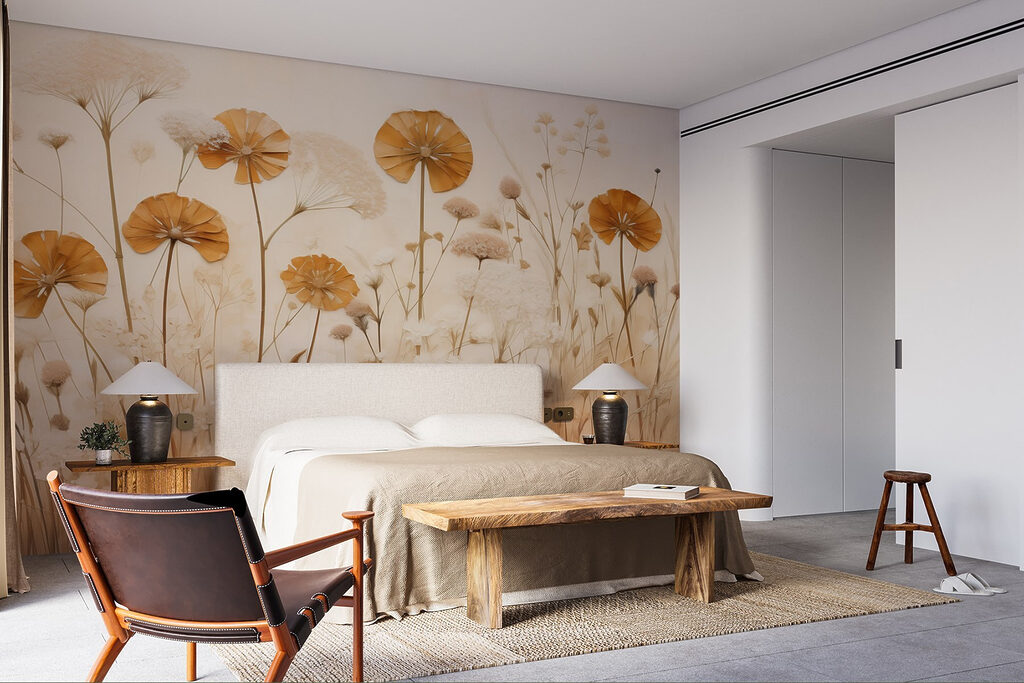Gouden bloemen boven veldgras — interieur 5