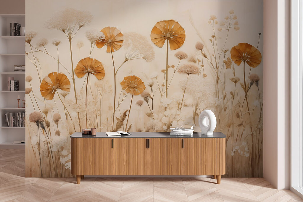 Gouden bloemen boven veldgras — interieur 6