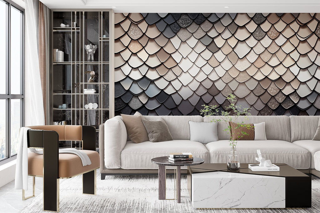 Donkere schubben met lichtglans — interieur 2