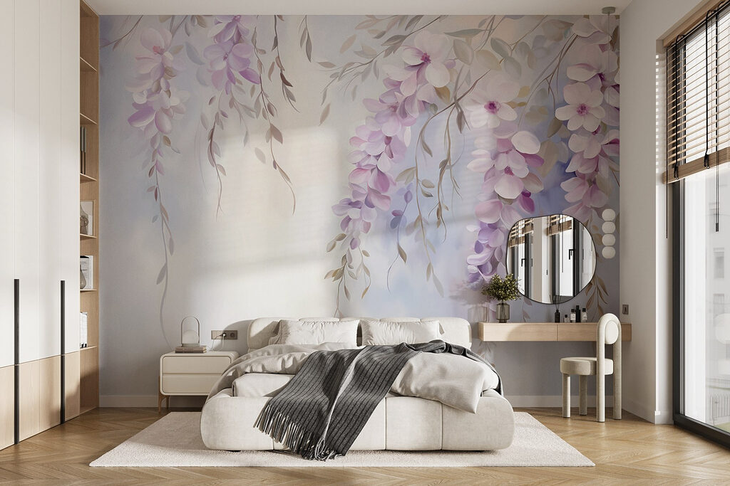 Schilderij van bloemen op een tak — interieur 1