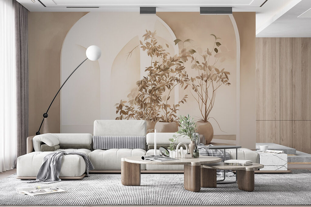 Groep potplanten in een kamer — interieur 3