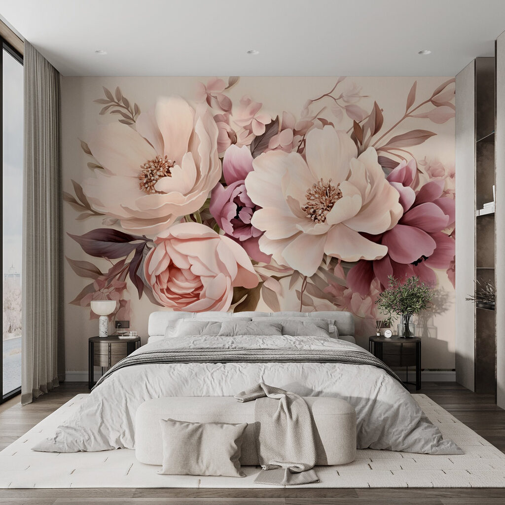 Pastelboeket op warme crème — interieur 3