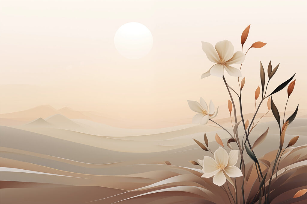 Bloemen voor een woestijnzon — volledig ontwerp