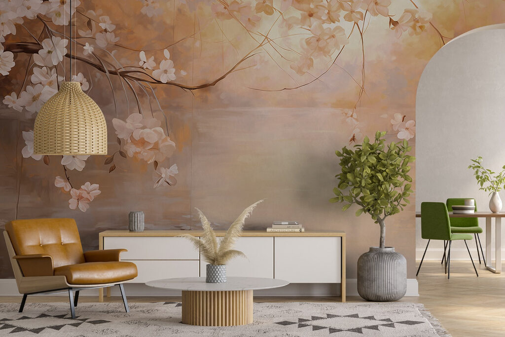 Bloesem boven goud water — interieur 3