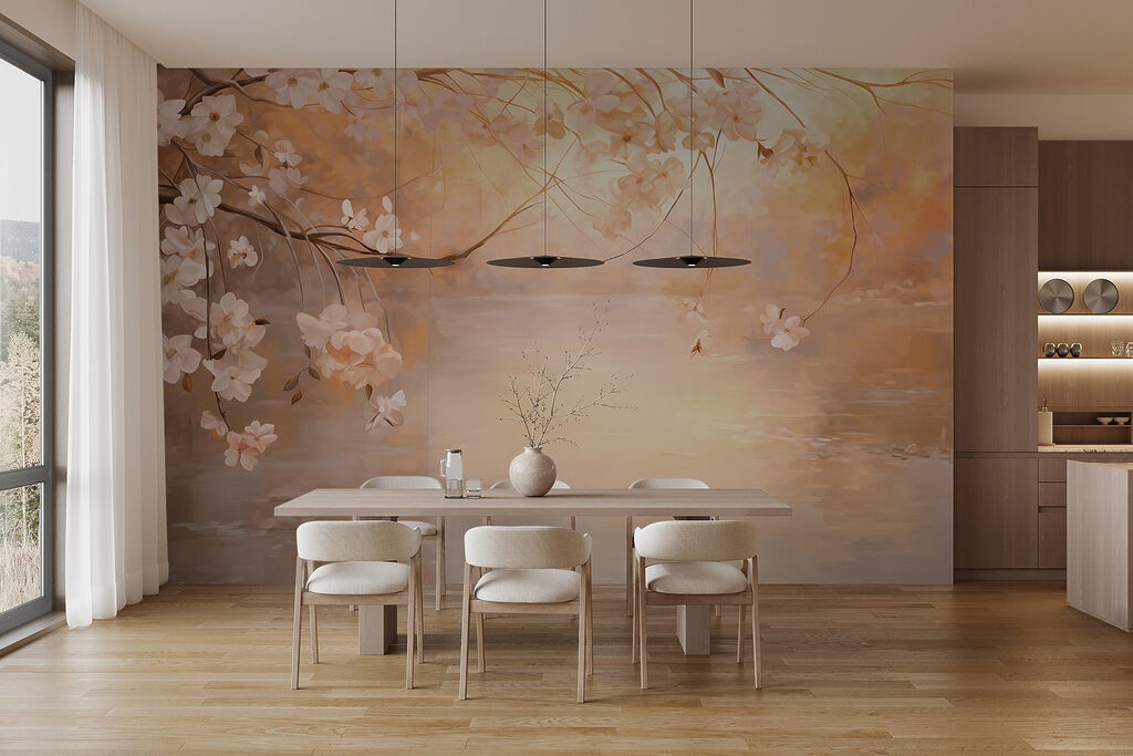 Bloesem boven goud water — interieur 5
