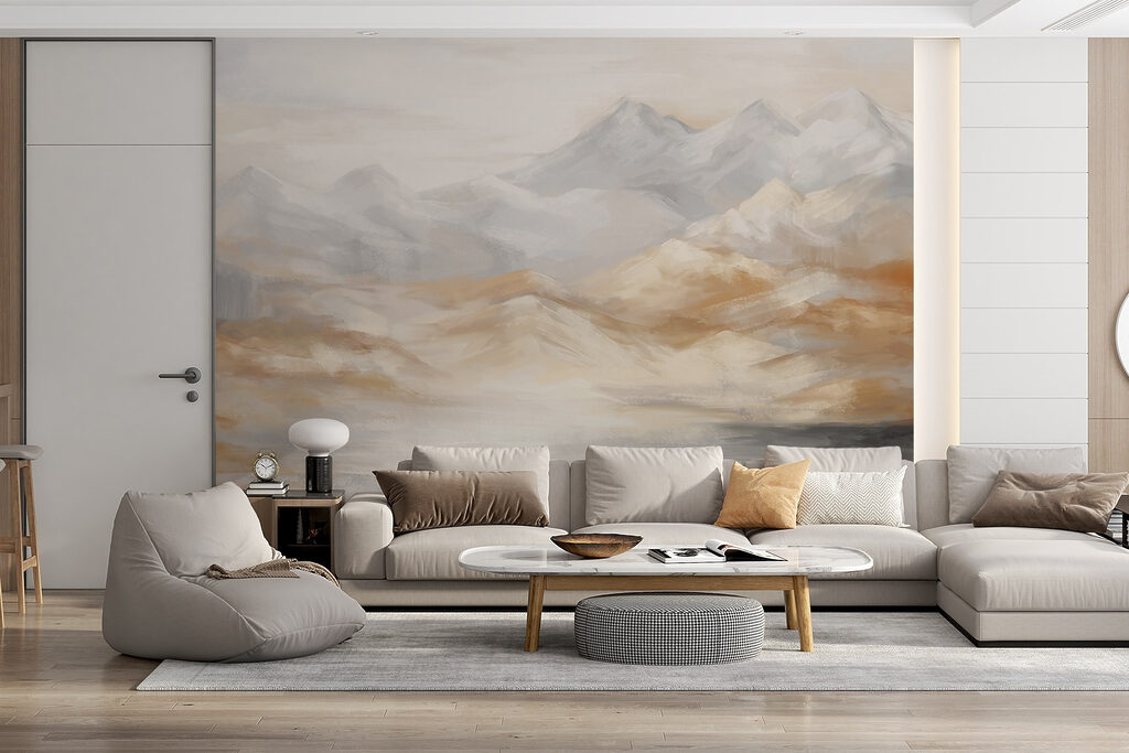 Bergzicht in gouden penseelstreken — interieur 4
