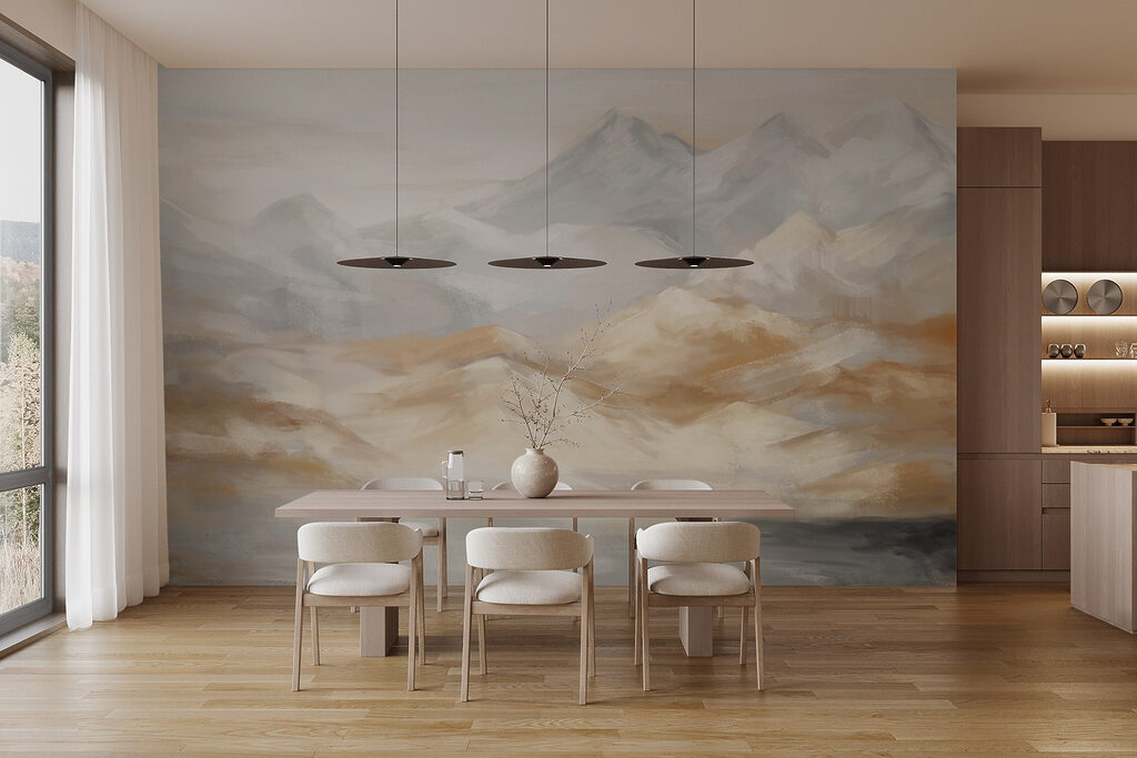 Bergzicht in gouden penseelstreken — interieur 6