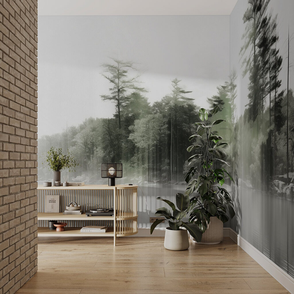 Bomen boven stil water — interieur 6