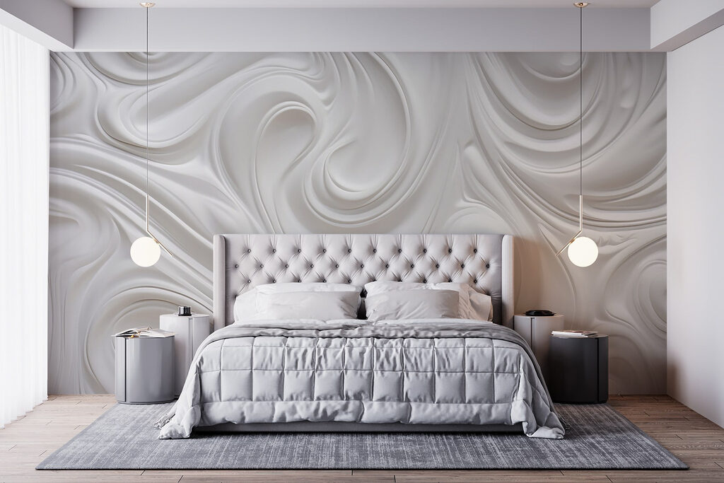 Wit wervelend oppervlak — interieur 1