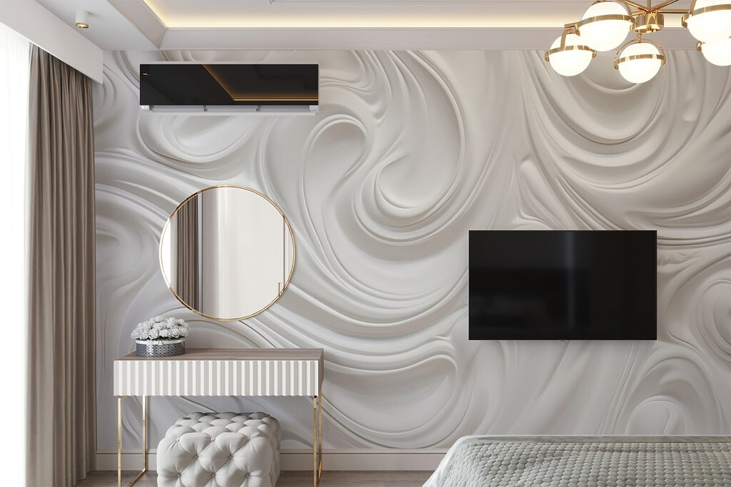 Wit wervelend oppervlak — interieur 2