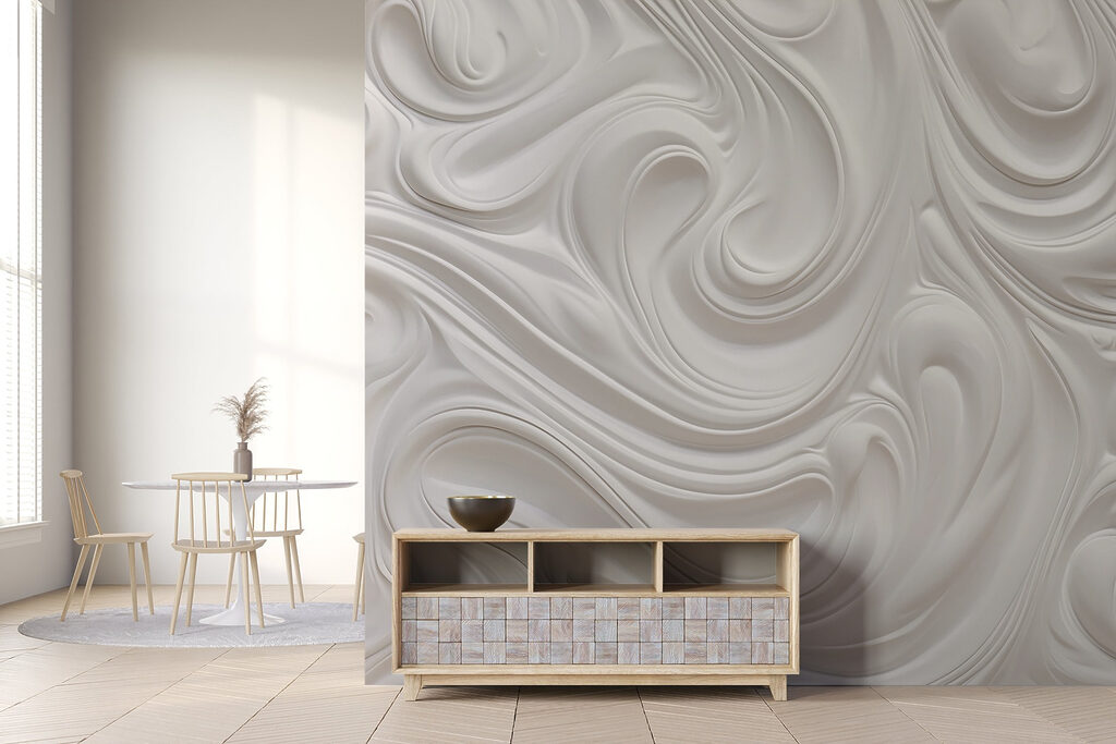 Wit wervelend oppervlak — interieur 3