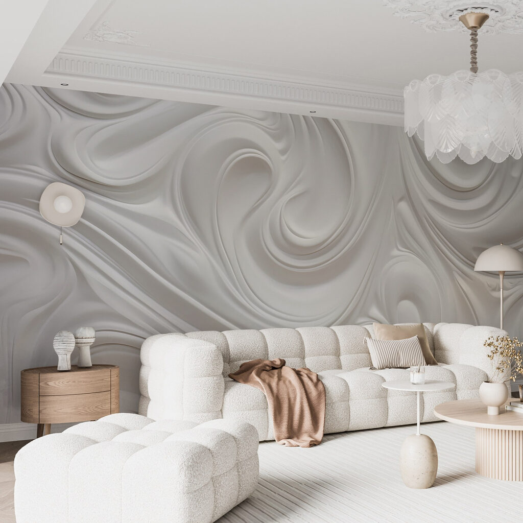 Wit wervelend oppervlak — interieur 5