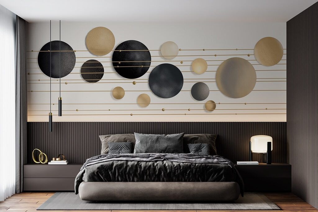Gouden bollen op lijnbanen — interieur 2