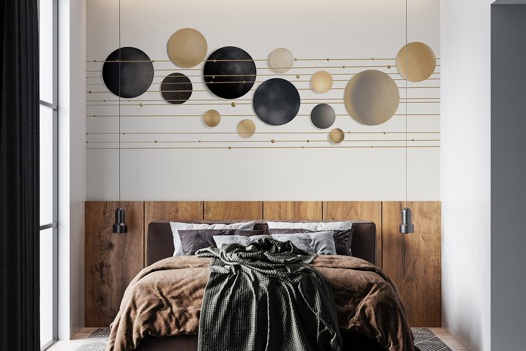 Gouden bollen op lijnbanen — interieur 3