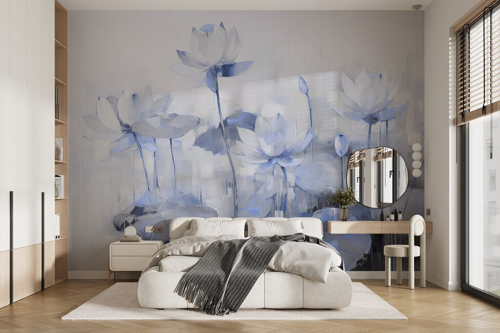 Schilderij van bloemen en bladeren — interieur 2