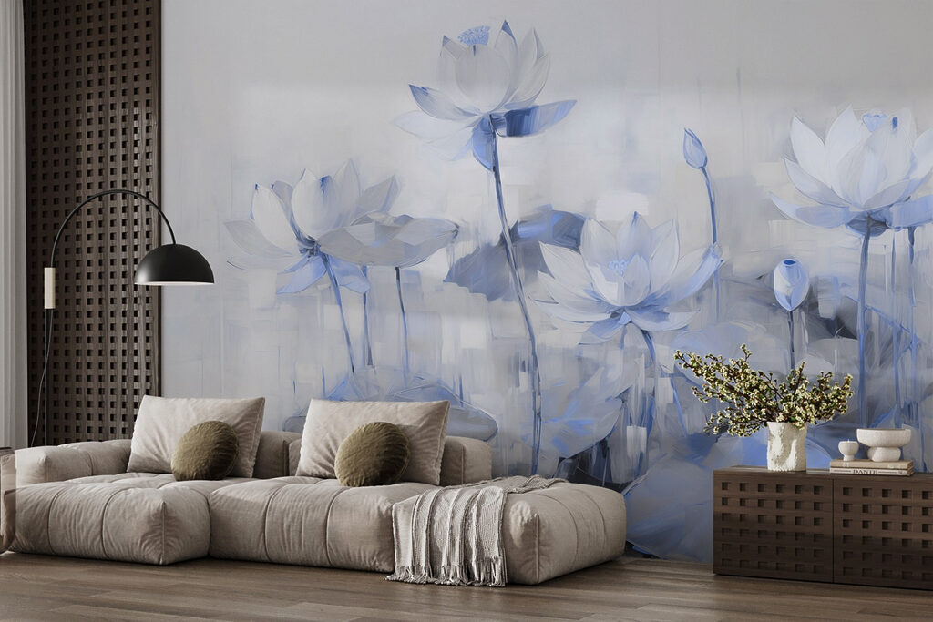 Schilderij van bloemen en bladeren — interieur 3