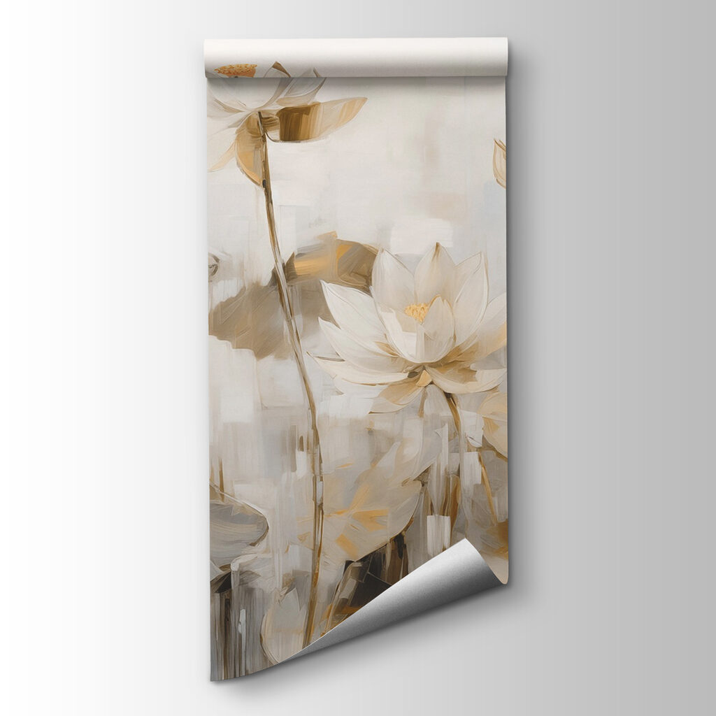 Schilderij van witte bloemen — productweergave