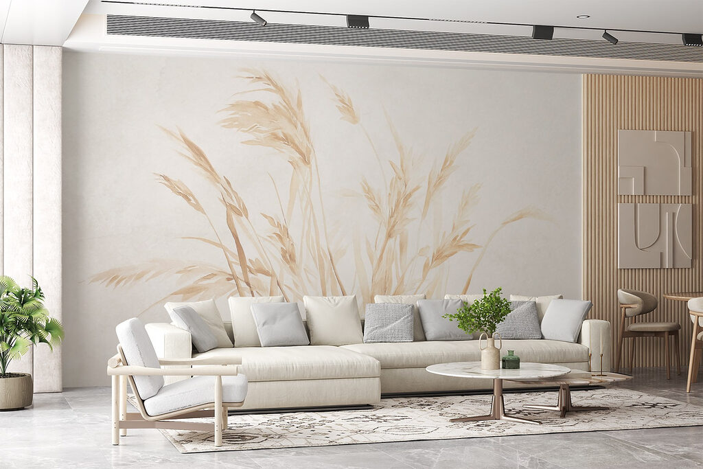 Gouden grassen in potloodlijnen — interieur 3