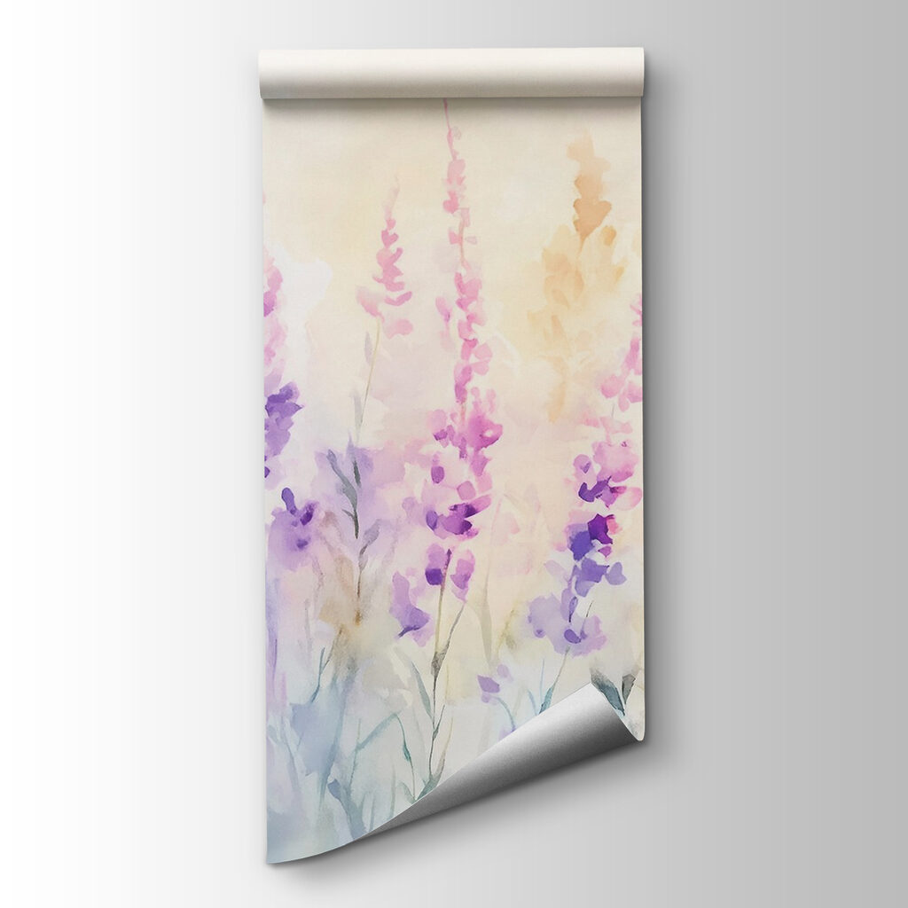 Paarse bloemen in ochtendlicht — productweergave