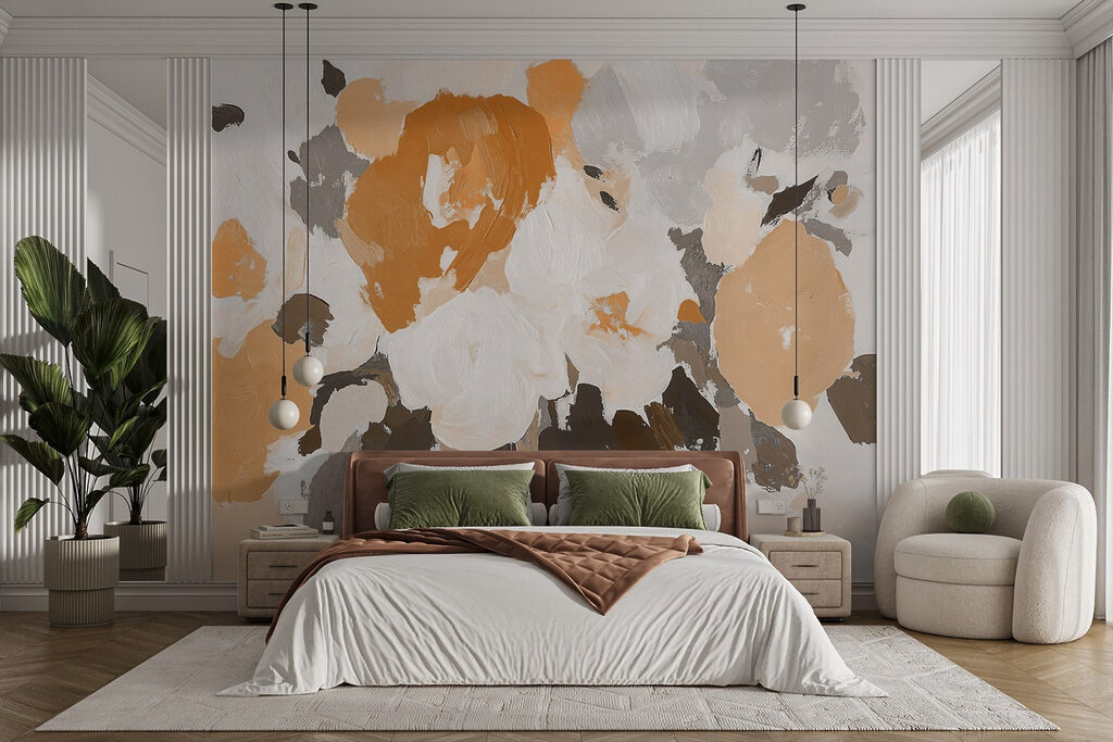 Schilderij van bloemen met verschillende kleuren — interieur 1