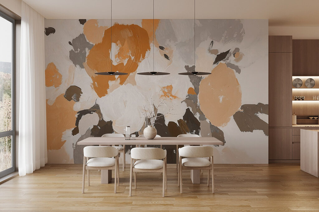 Schilderij van bloemen met verschillende kleuren — interieur 4
