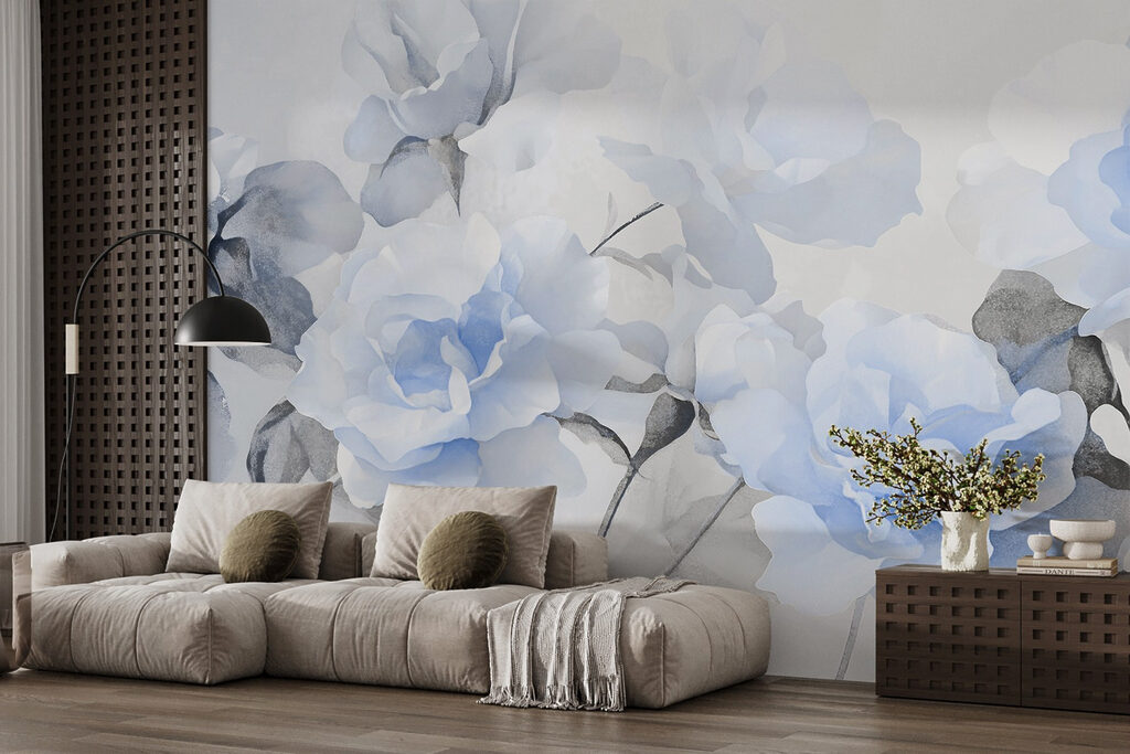 Groep blauwe bloemen — interieur 3
